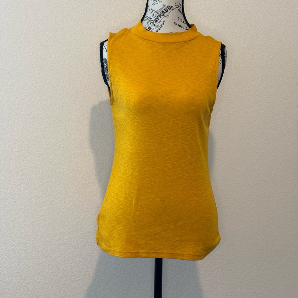 Ann Taylor Mustard Sleeveless Tank Top